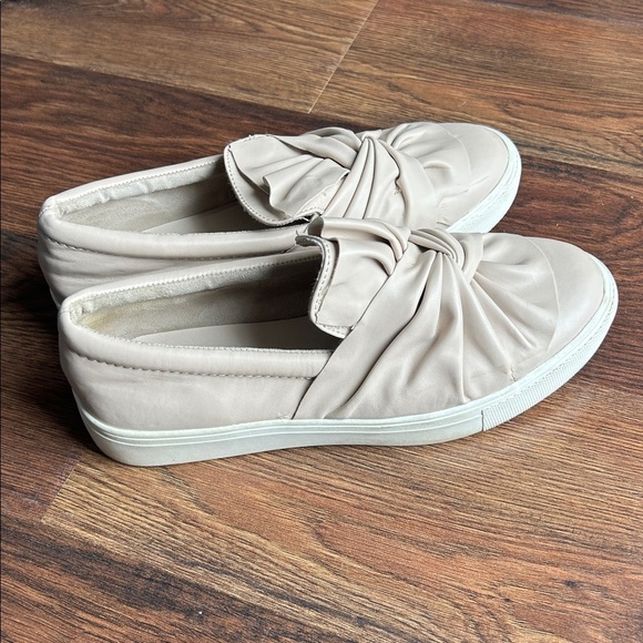 MIA Women's Soft Pink Slip On Sneakers with Ruched Design | Slip on Sneakers - Picture 1 of 6